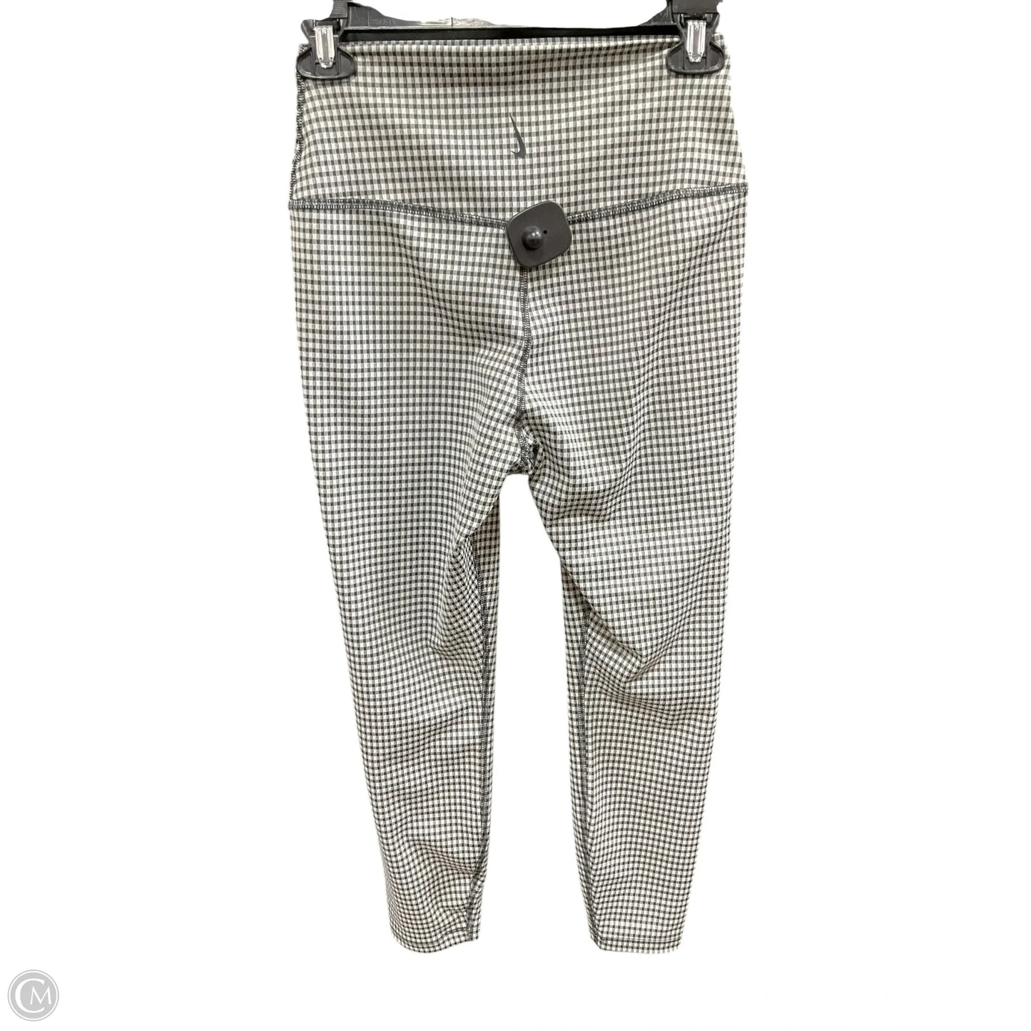 Athletic Leggings By Nike Apparel In Checkered Pattern, Size: M
