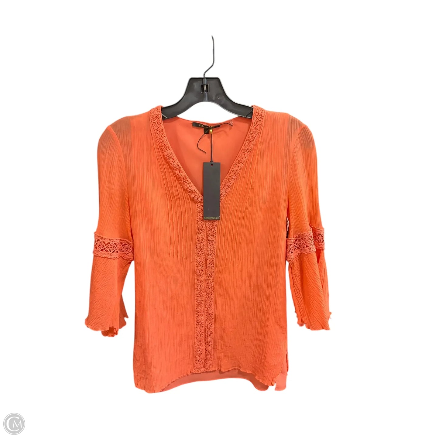 Top Long Sleeve By Clothes Mentor In Orange, Size: S