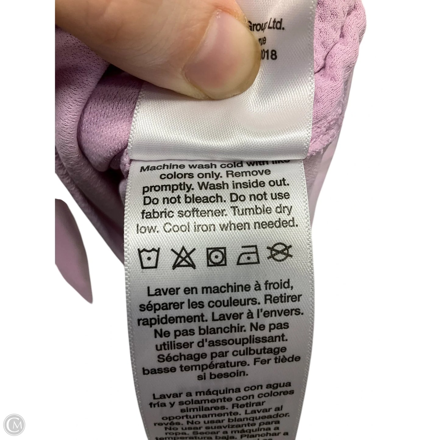 Athletic Top Long Sleeve Crewneck By Dkny In Pink, Size: S