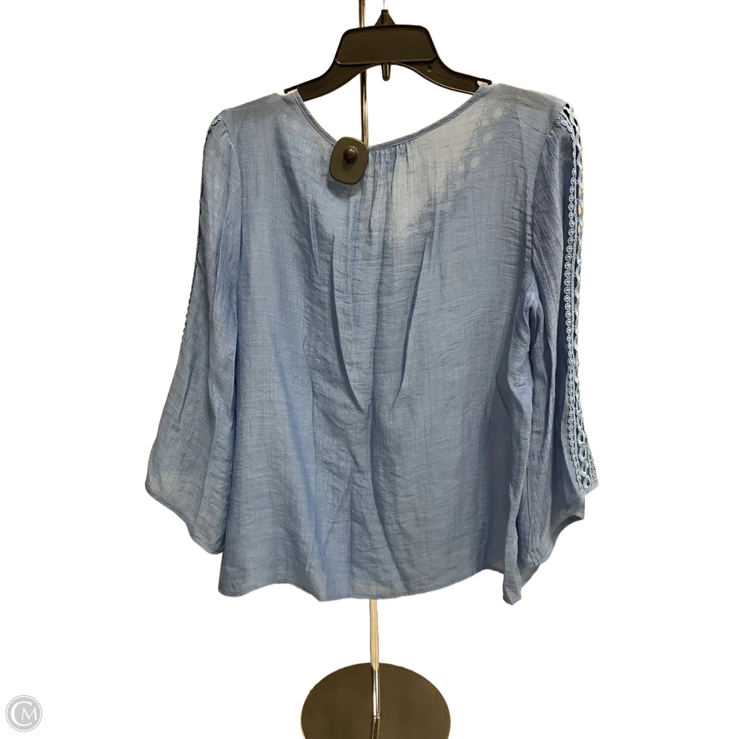 Top Long Sleeve By Counterparts In Blue, Size: S