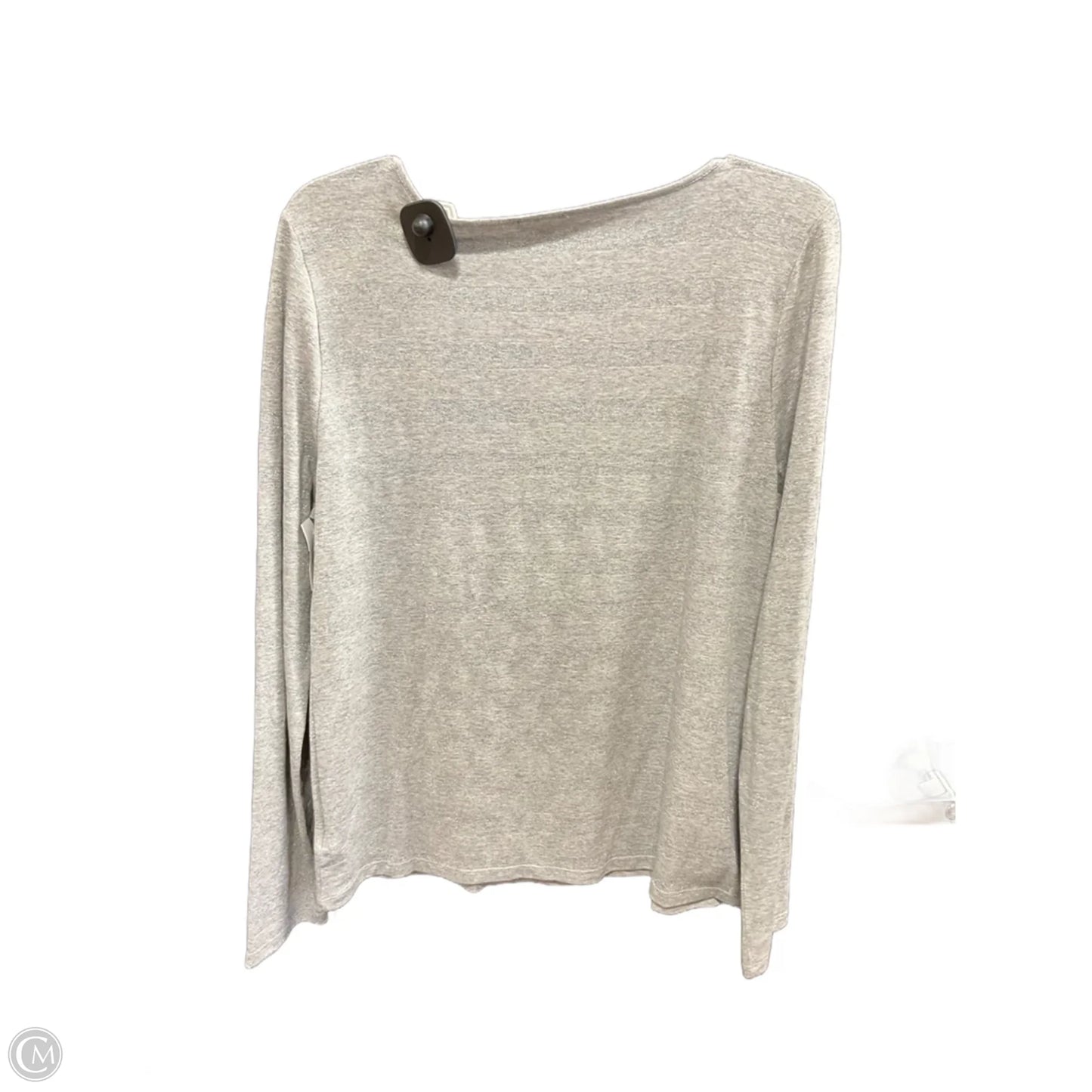 Top Long Sleeve By Talbots In Silver, Size: L