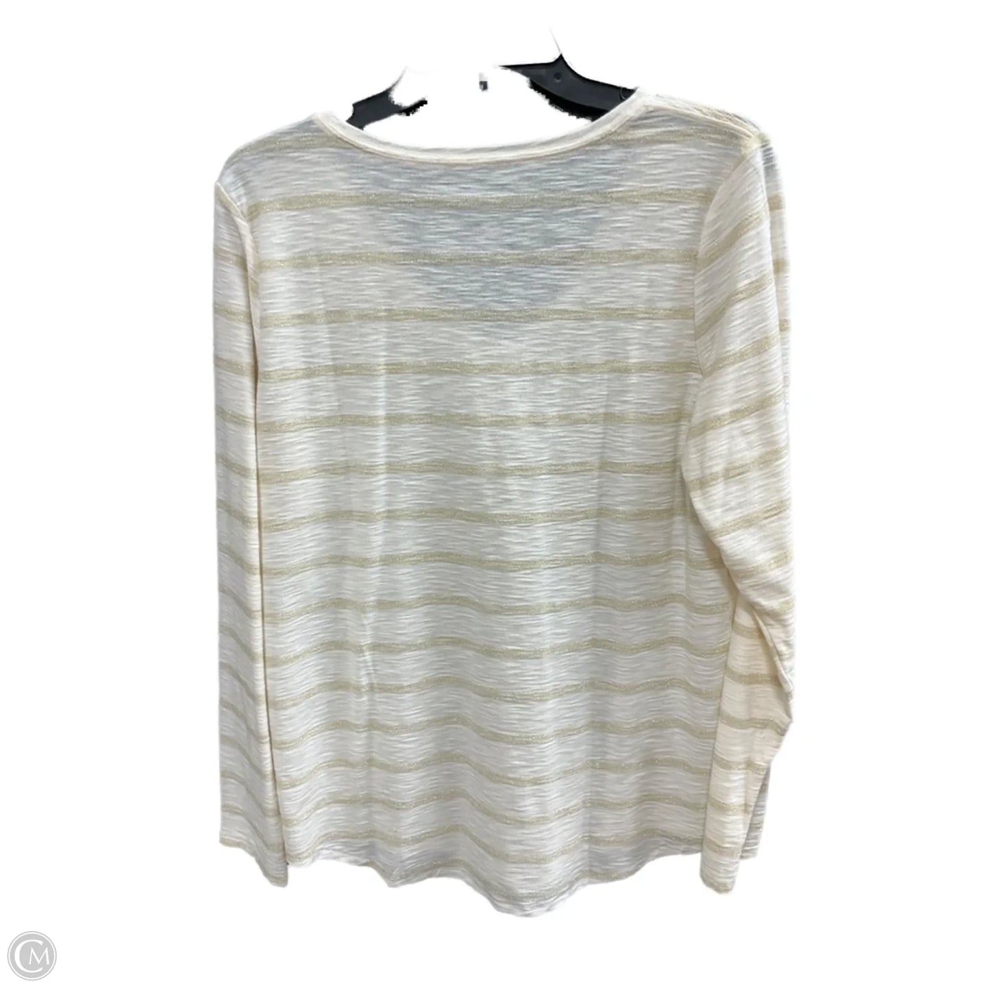 Top Long Sleeve Basic By Sonoma In Striped Pattern, Size: M