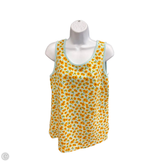 Tank Top By Lands End In Blue & Yellow, Size: 1x