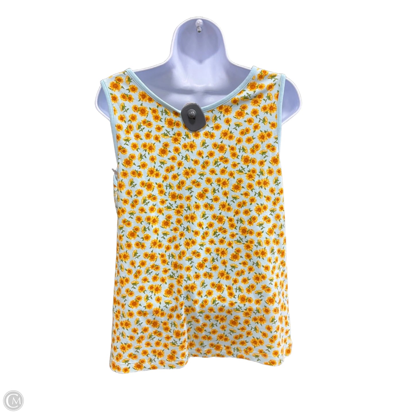 Tank Top By Lands End In Blue & Yellow, Size: 1x