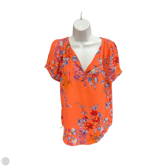Top Short Sleeve By Dr2 In Orange & Purple, Size: S