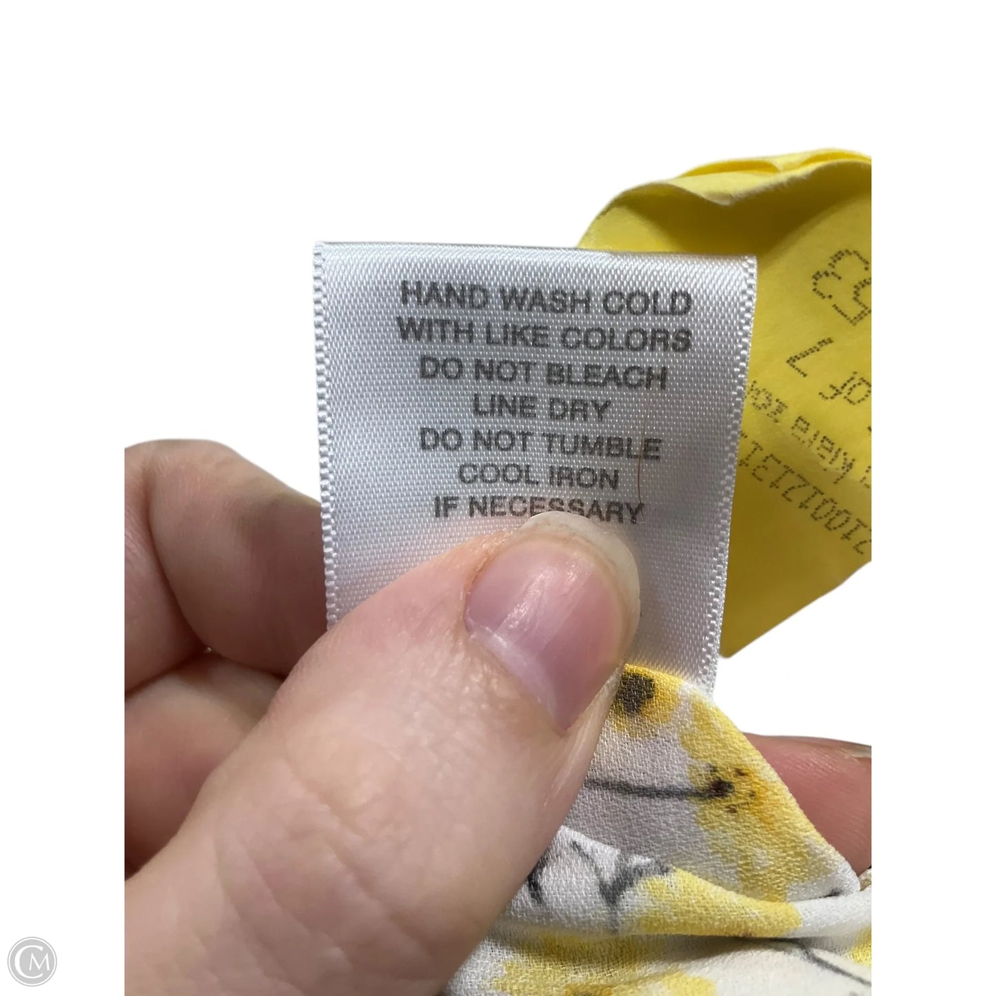Top 3/4 Sleeve By Rose And Olive In White & Yellow, Size: 2x