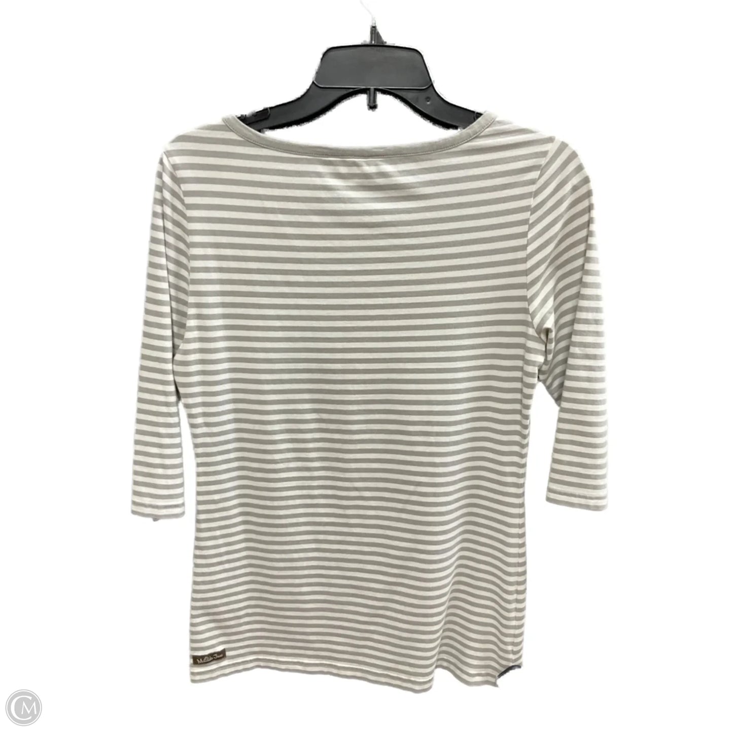 Top Long Sleeve By Matilda Jane In Grey & White, Size: S