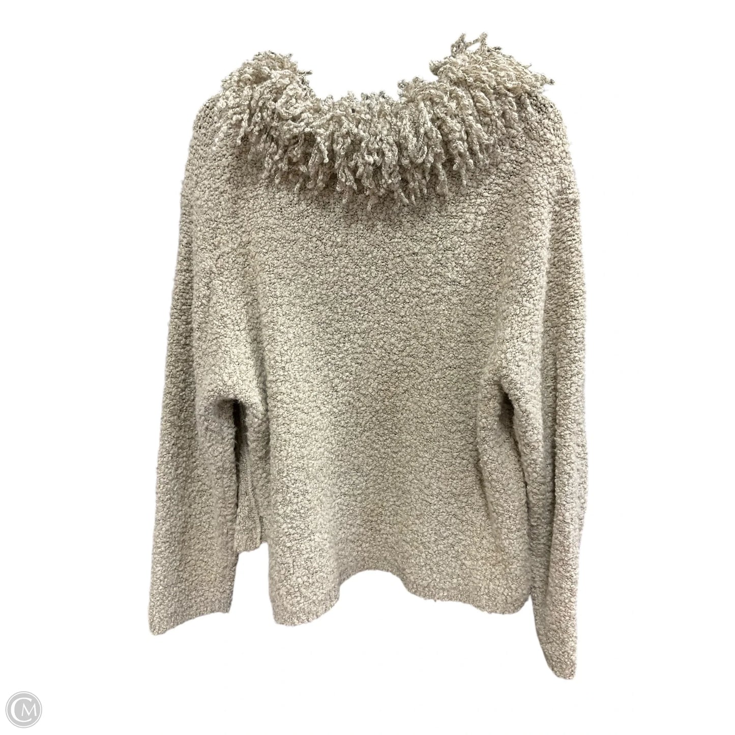 Sweater Cardigan By Danielle Martin In Beige, Size: Xl