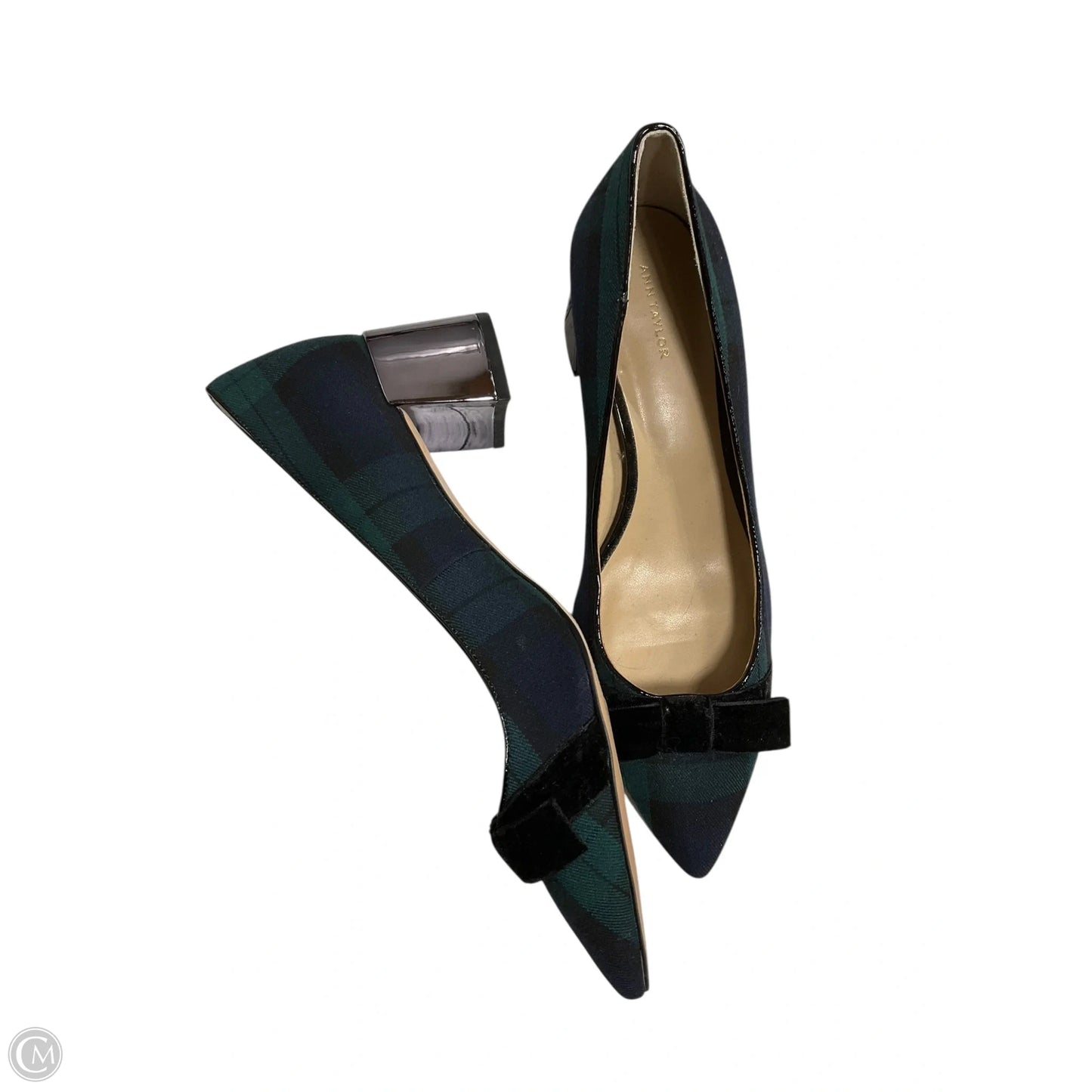 Shoes Heels Block By Ann Taylor In Blue & Green, Size: 9