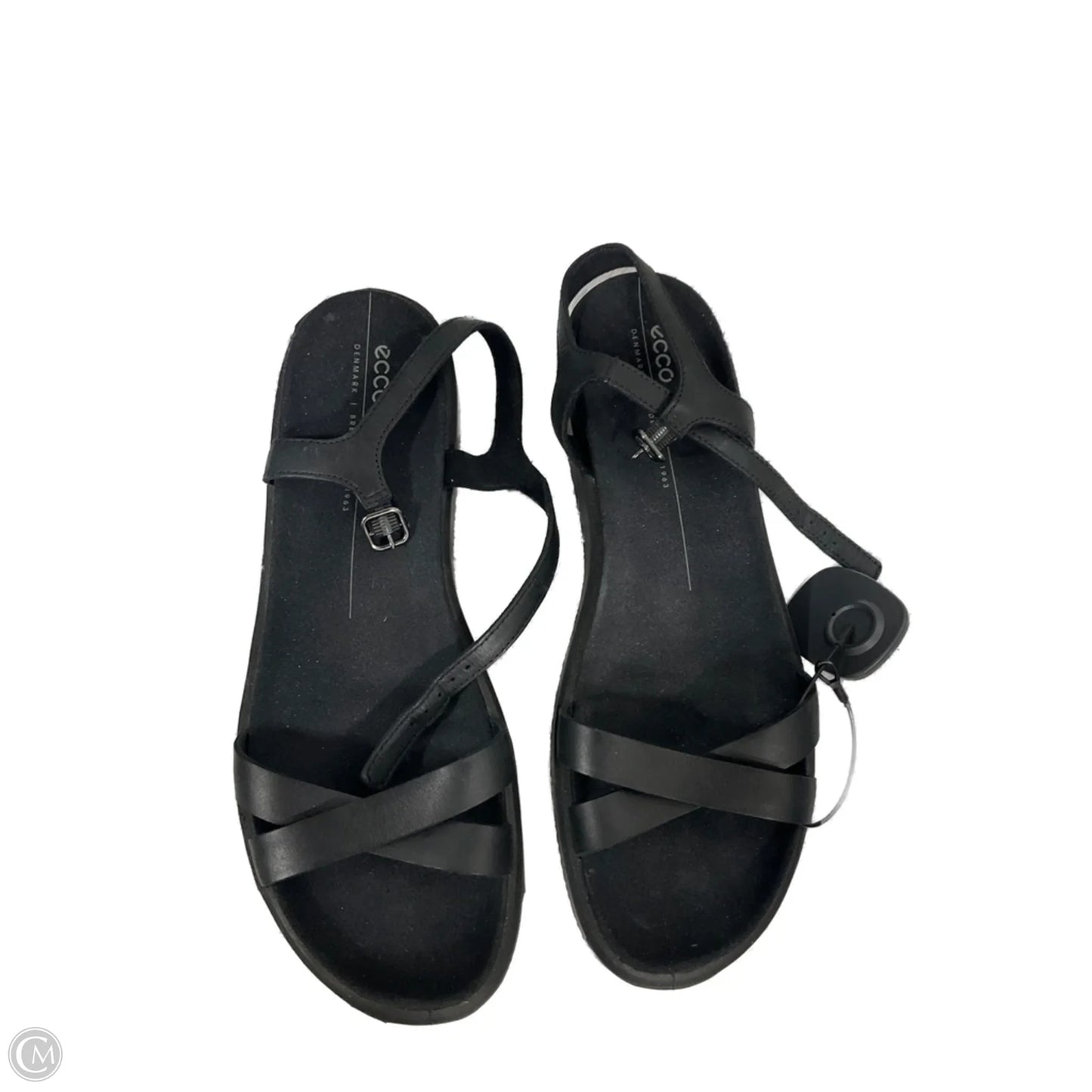 Sandals Flats By Ecco In Black, Size: 11