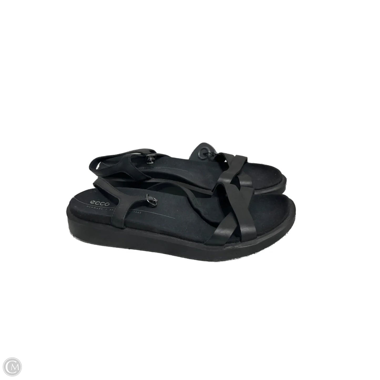 Sandals Flats By Ecco In Black, Size: 11