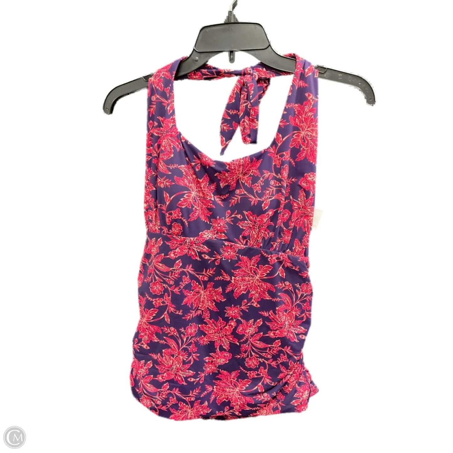 Swimsuit Top By Clothes Mentor In Purple & Red, Size: 14