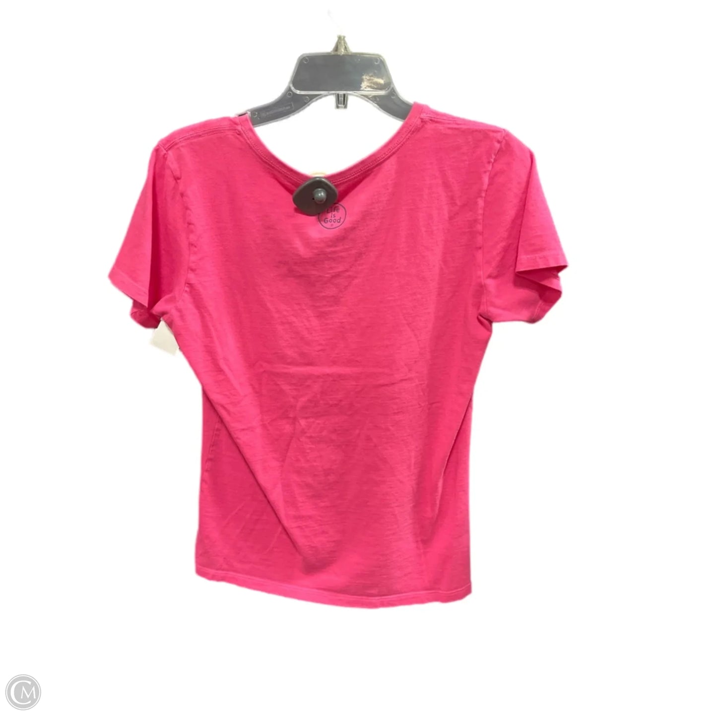 Top Short Sleeve By Life Is Good In Pink, Size: M