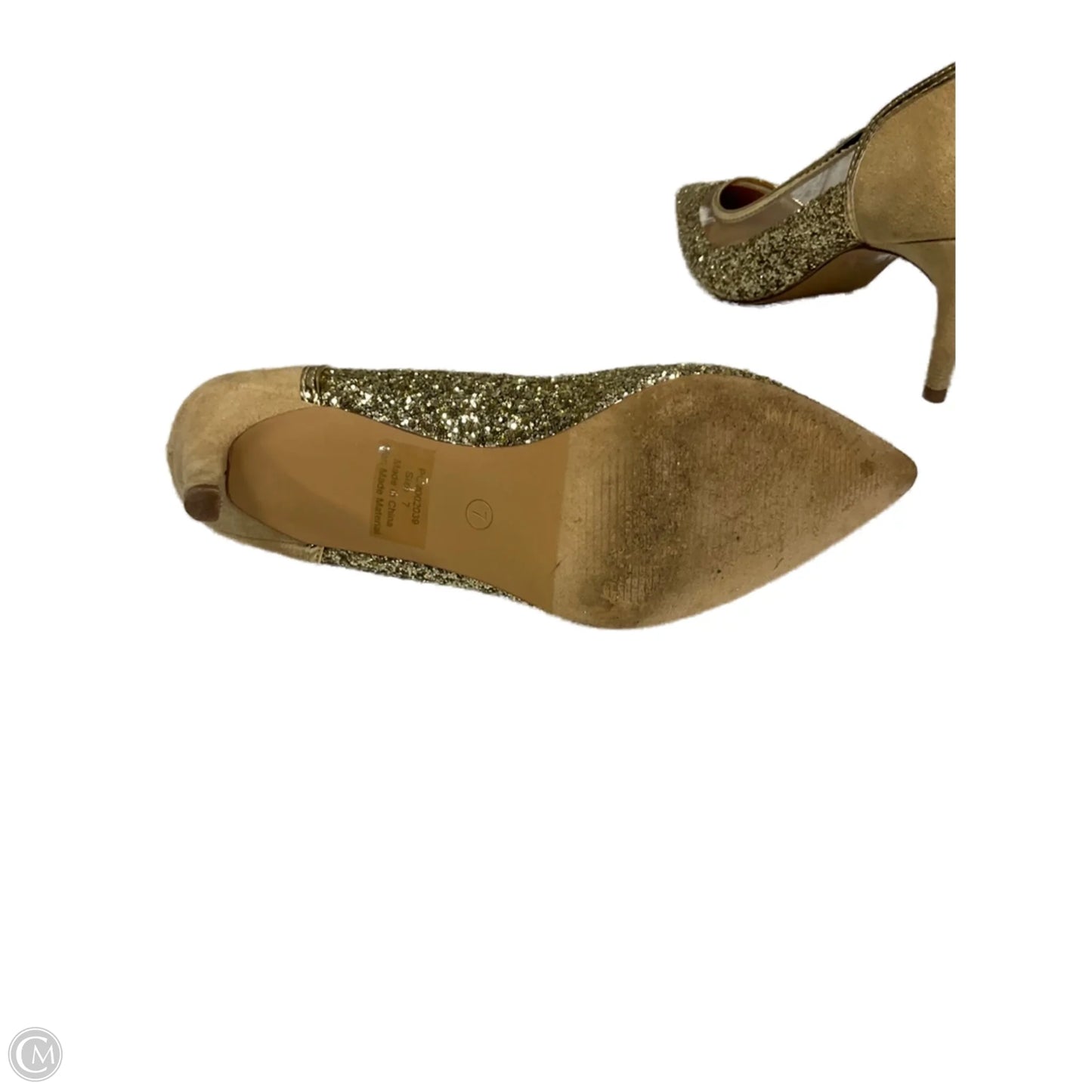 Shoes Heels Stiletto By Clothes Mentor In Gold, Size: 7