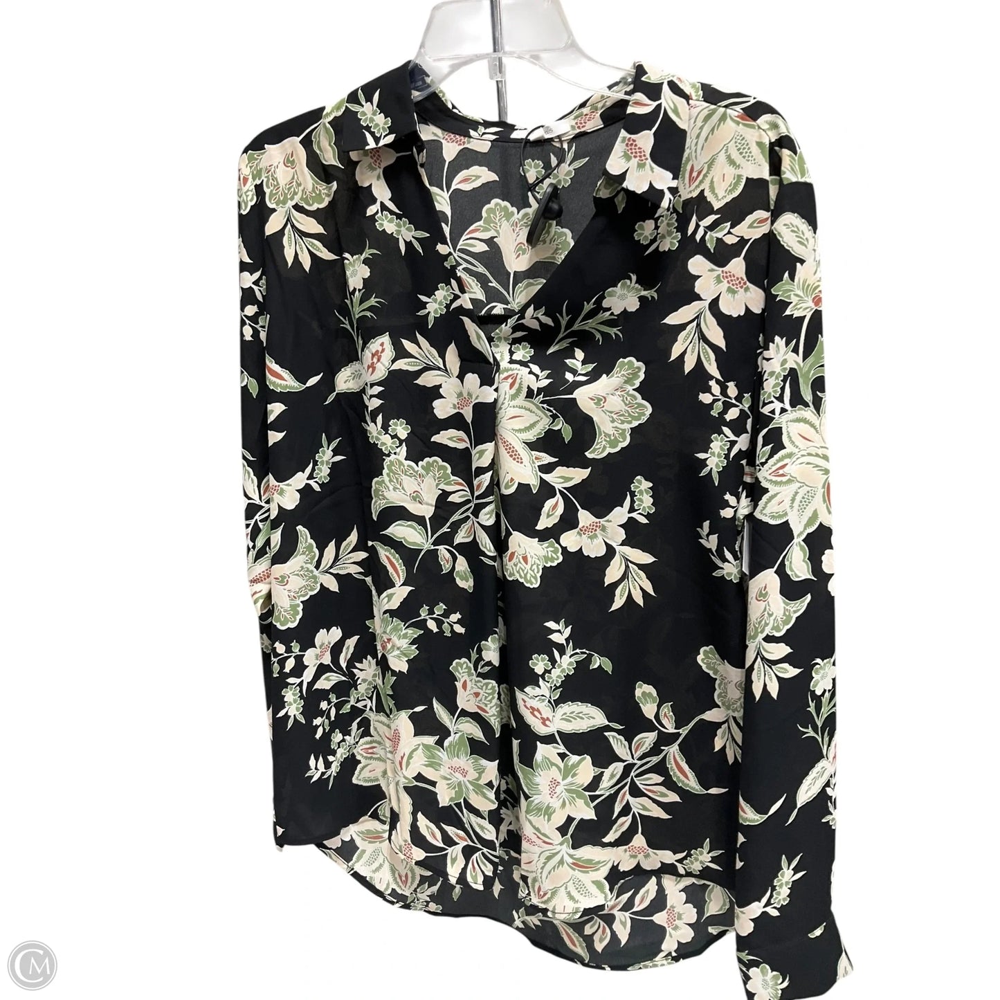 Blouse Long Sleeve By Maurices In Floral Print, Size: Xl