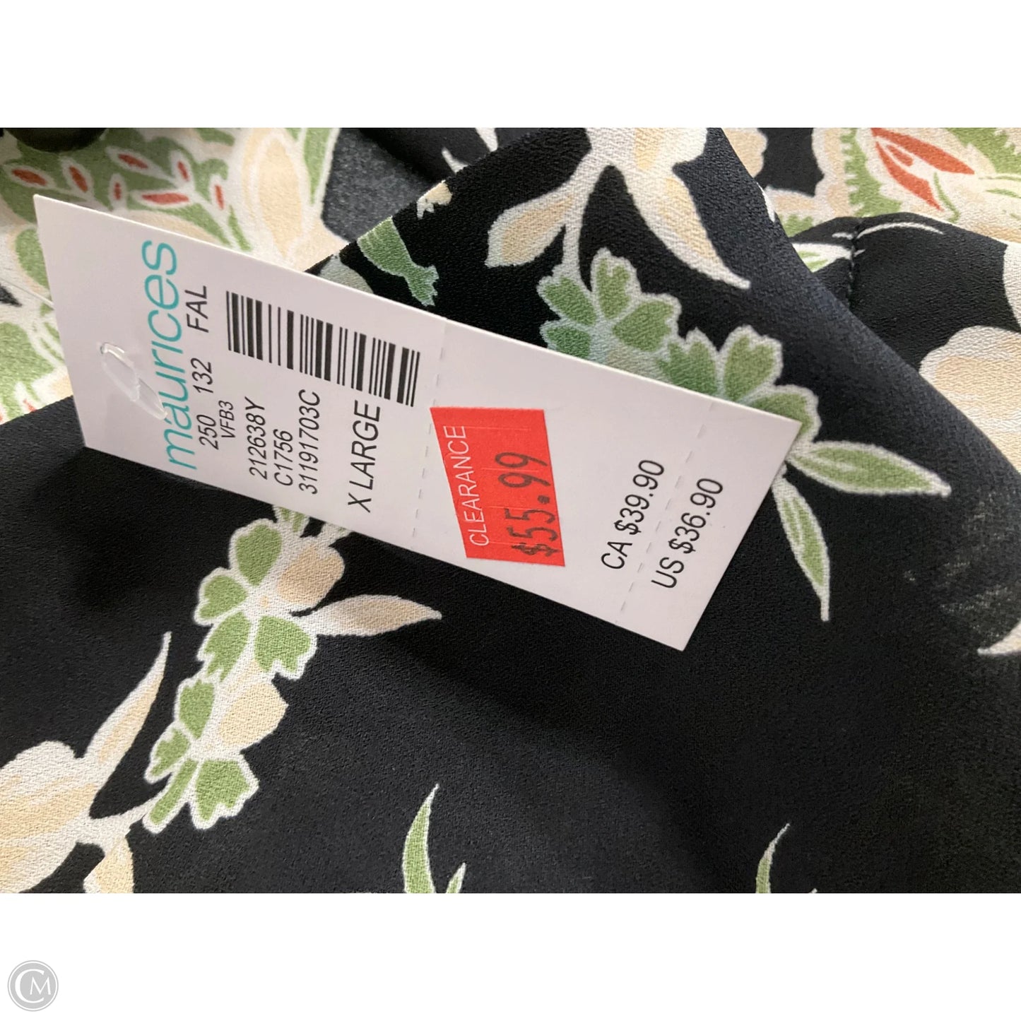 Blouse Long Sleeve By Maurices In Floral Print, Size: Xl