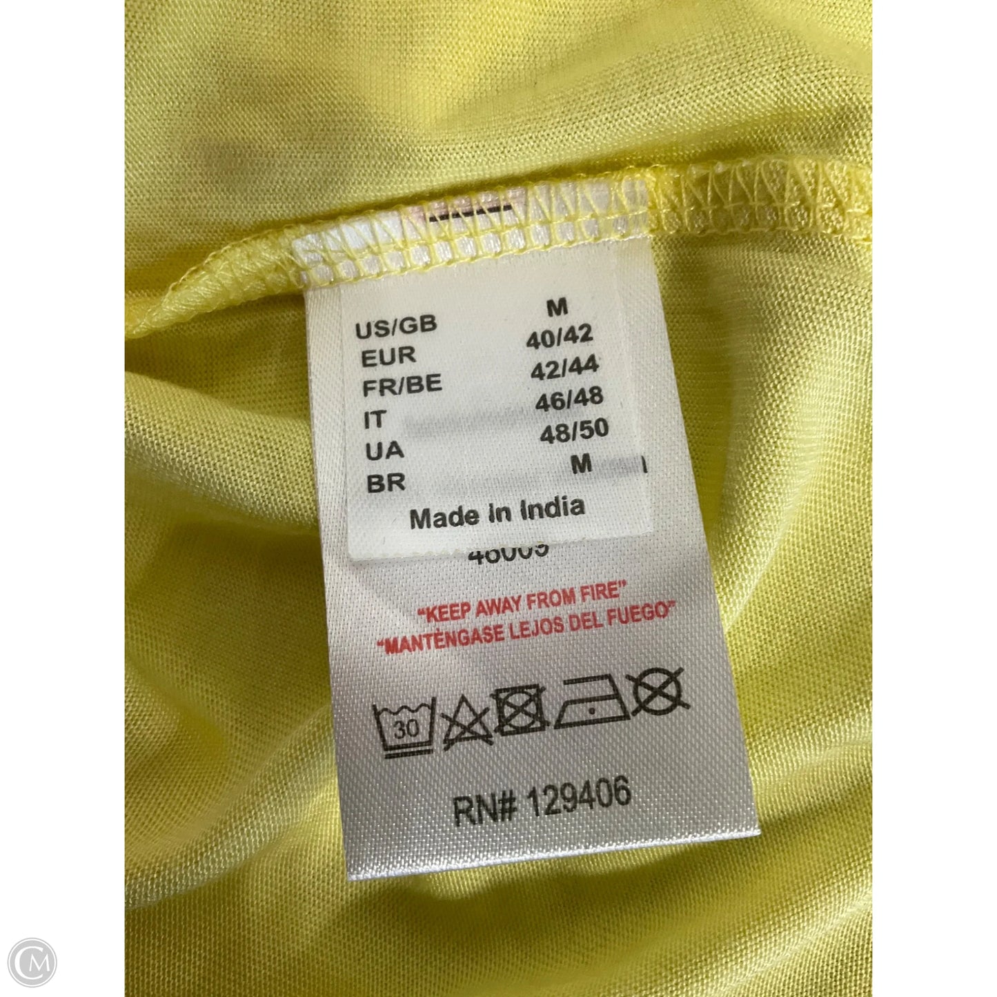 Top Short Sleeve By Lascana In Yellow, Size: M