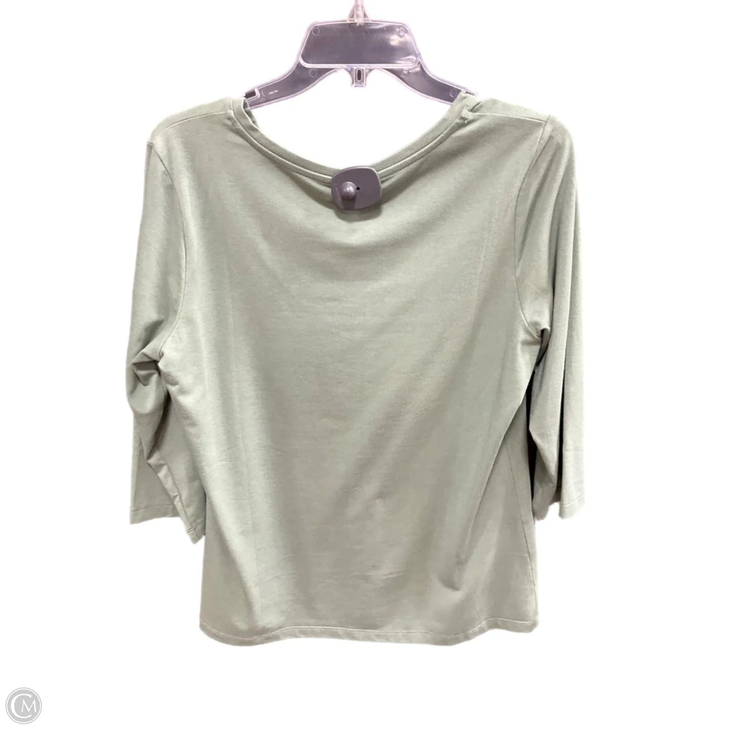 Top Long Sleeve By Denim And Company In Green, Size: S