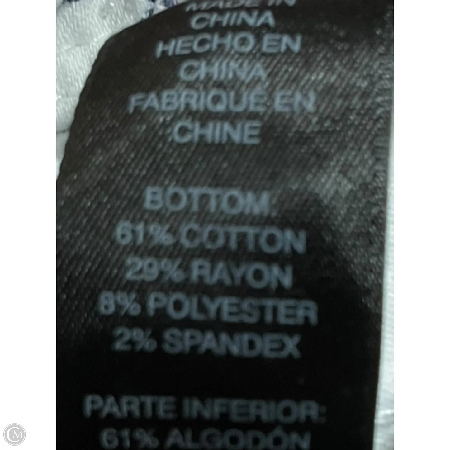 Pants Dress By Chicos In Blue & White, Size: 2