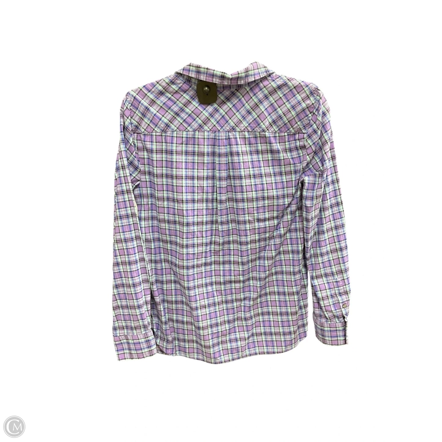 Blouse Long Sleeve By Talbots In Blue & Purple, Size: S