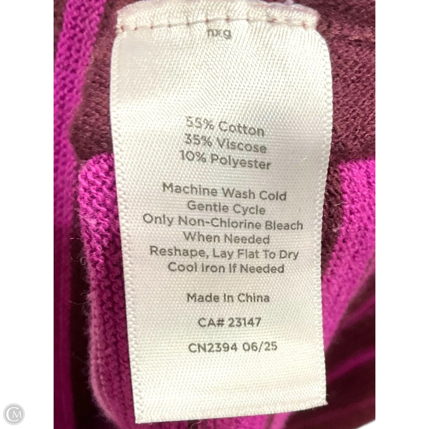 Athletic Sweatshirt Collar By Talbots In Grey & Purple, Size: Xs