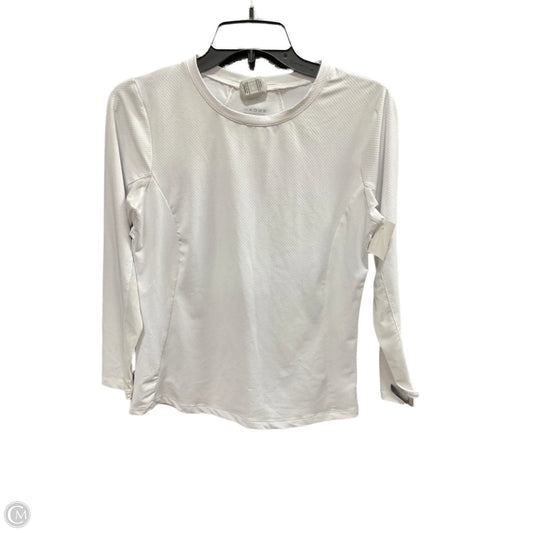 Athletic Top Long Sleeve Crewneck By Gottex In White, Size: S