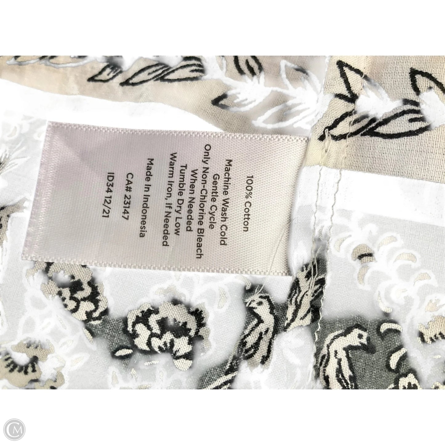 Top Sleeveless By Talbots In Black & Cream, Size: Xl