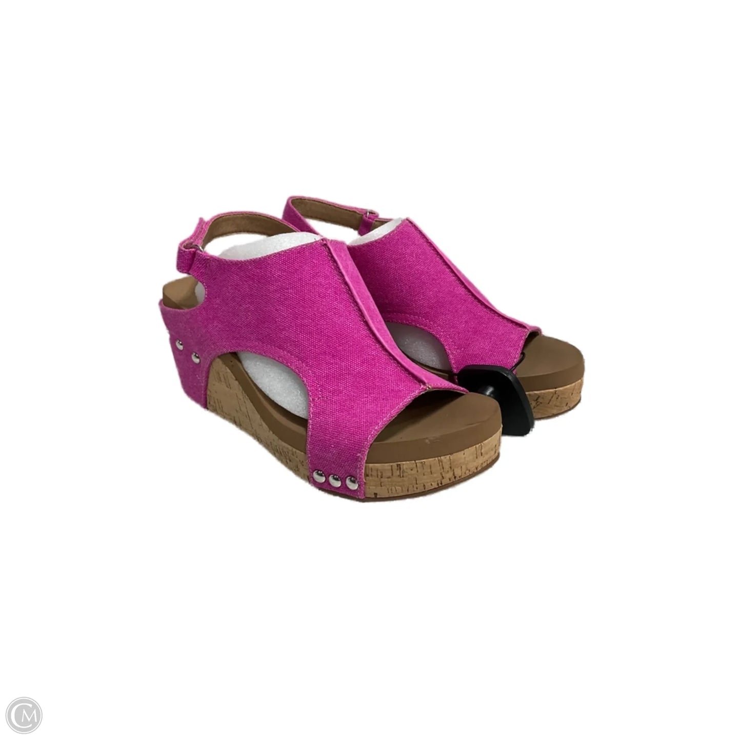 Sandals Heels Block By Corkys In Pink, Size: 7