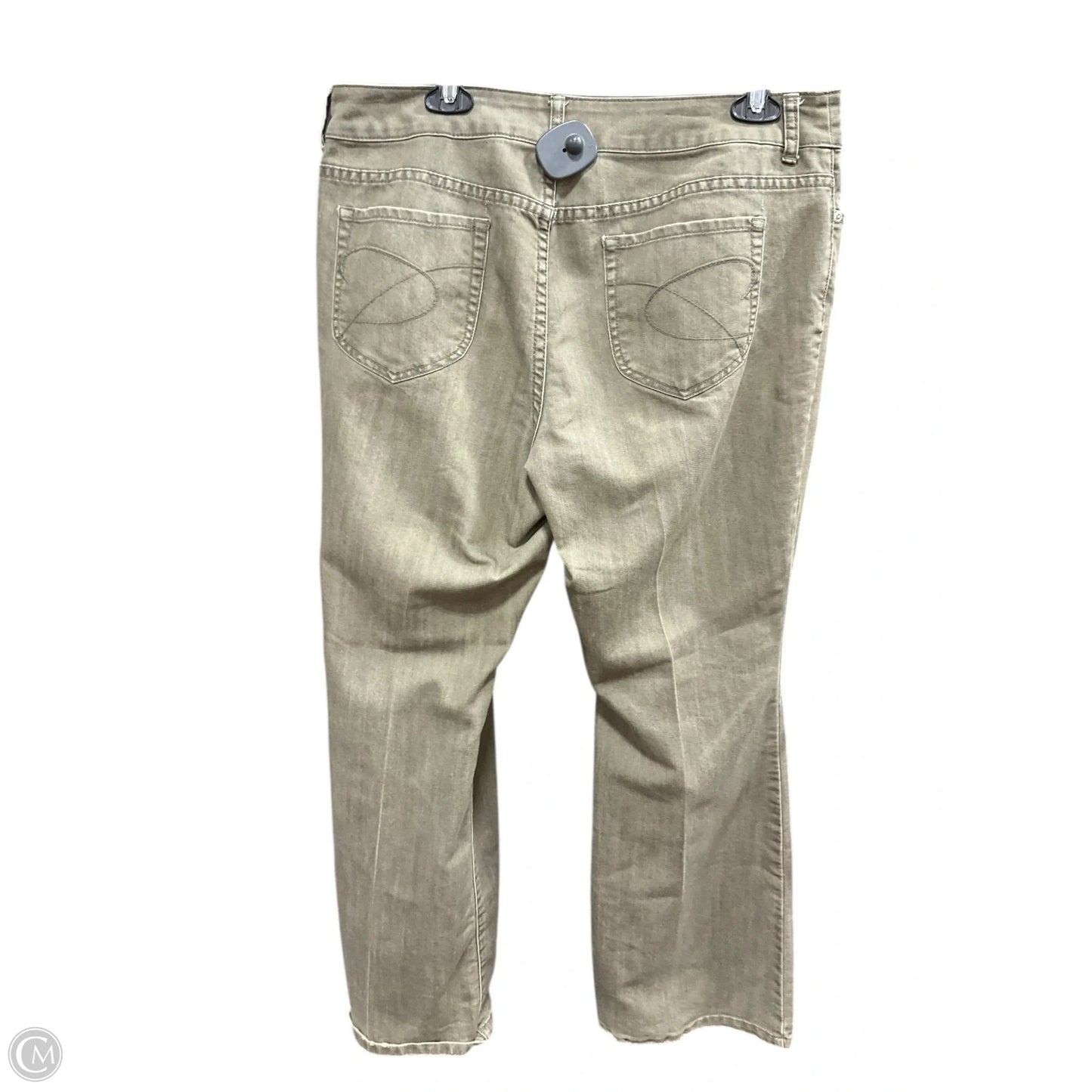 Jeans Flared By Chicos In Green, Size: 14