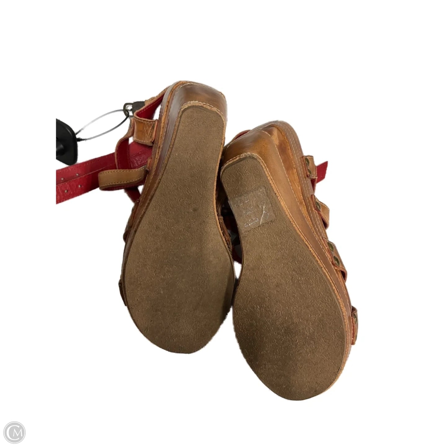 Sandals Heels Platform By Bed Stu In Brown, Size: 8.5