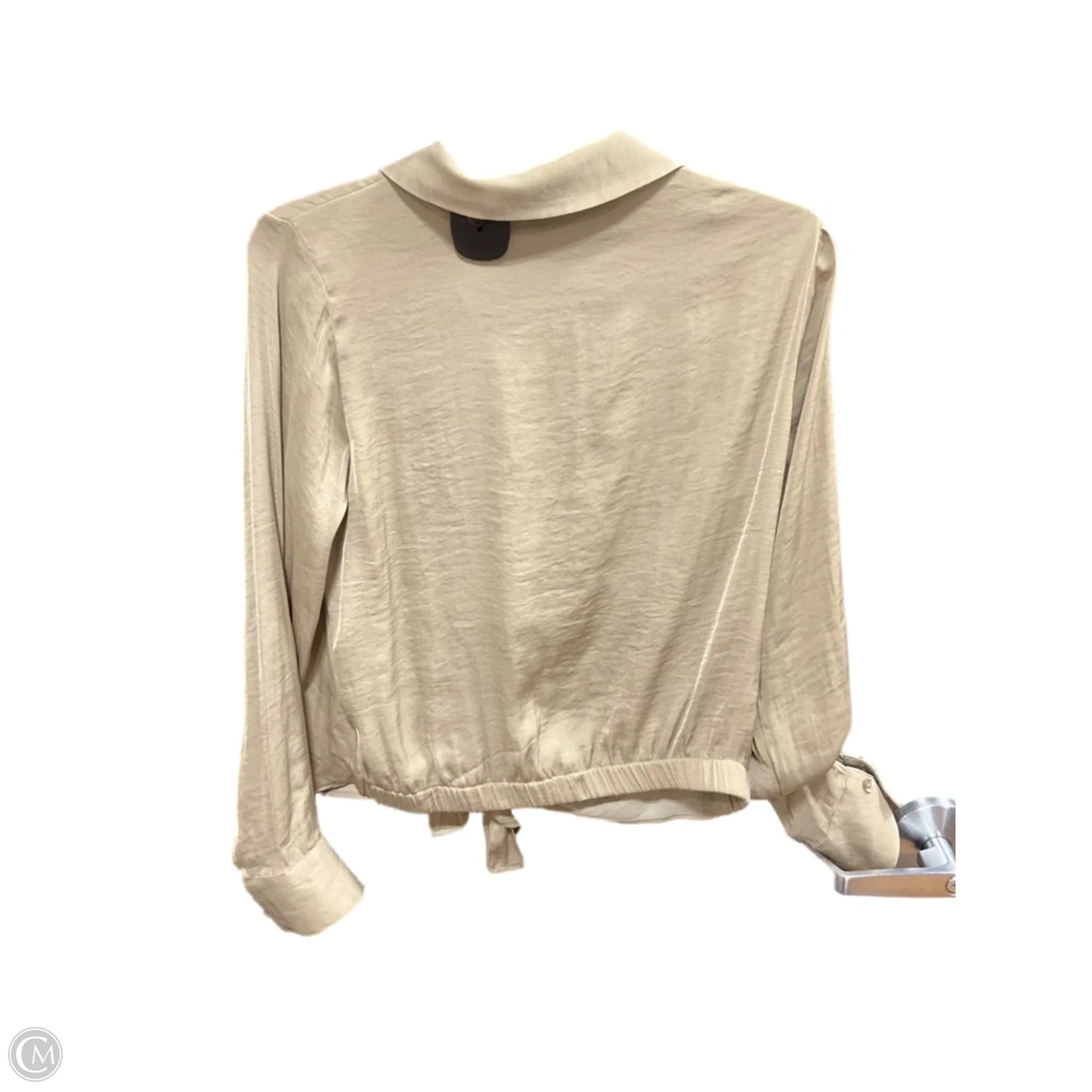 Blouse Long Sleeve By Simply Vera In Gold, Size: Xs