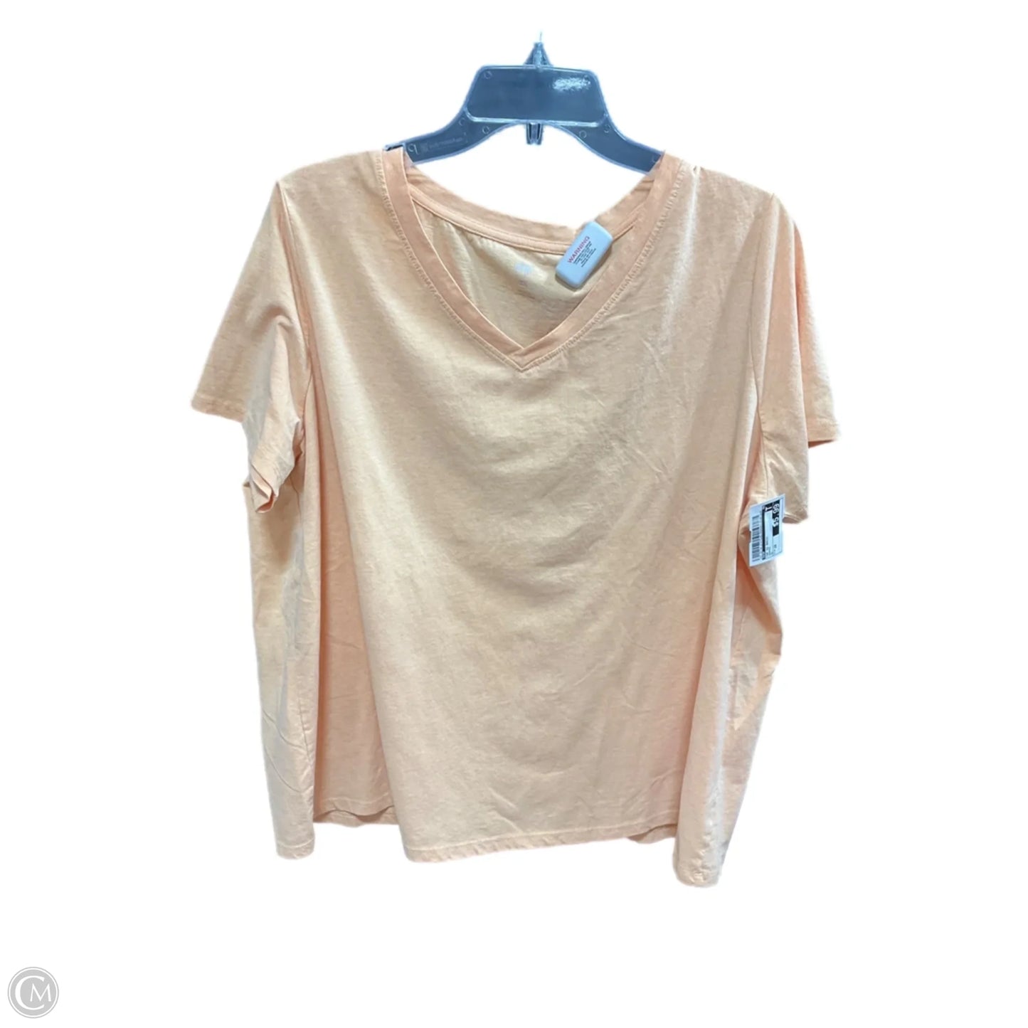 Top Short Sleeve Basic By Dip In Orange, Size: 2x