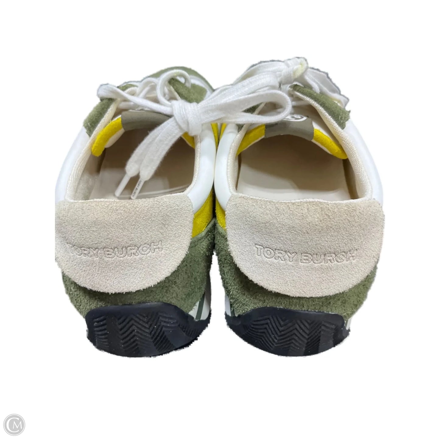 Shoes Designer By Tory Burch In Green & Yellow, Size: 9.5