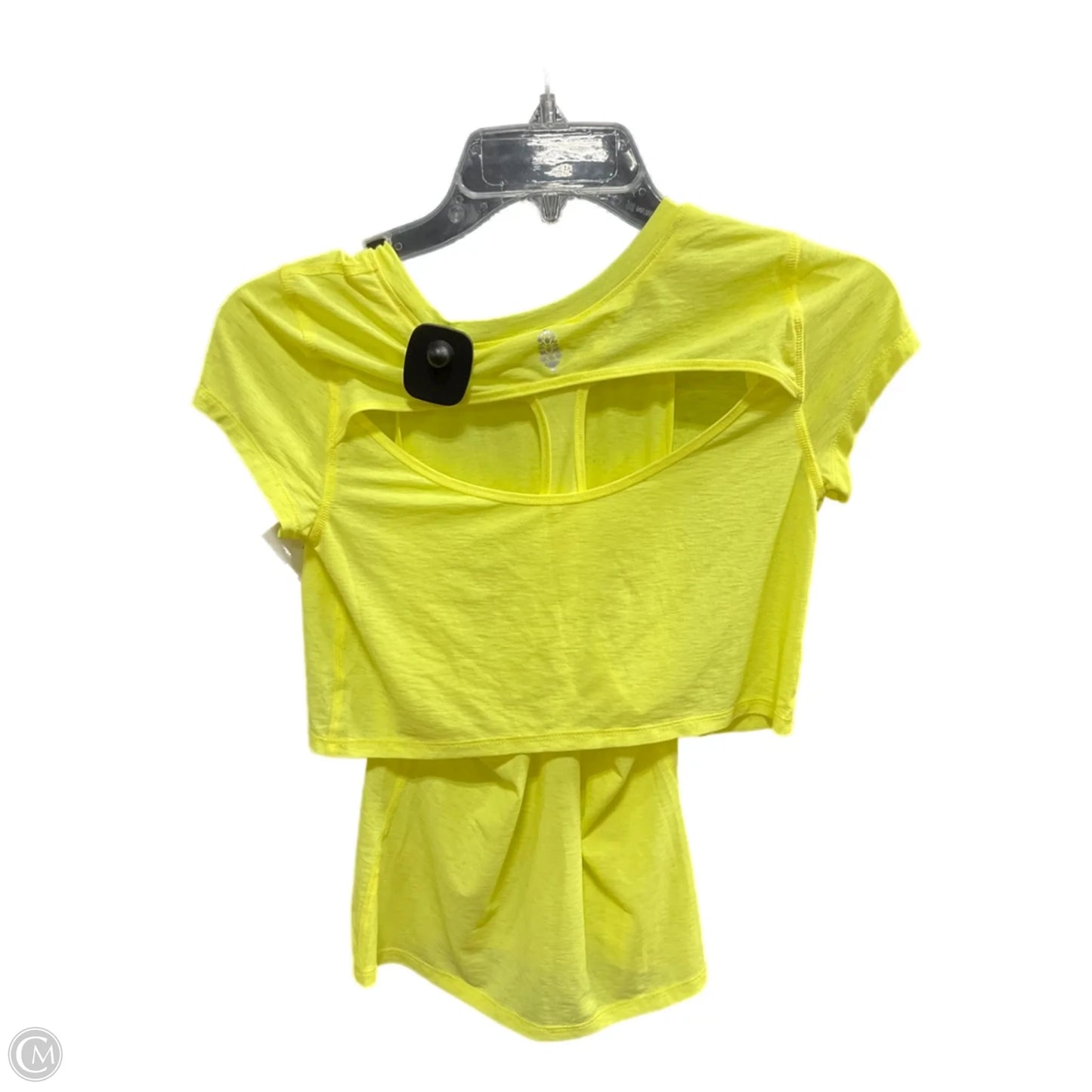 Athletic Top Short Sleeve By Free People In Yellow, Size: Xs