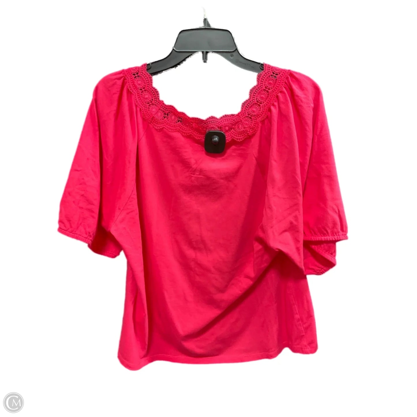Top Short Sleeve By Talbots In Pink, Size: Xl