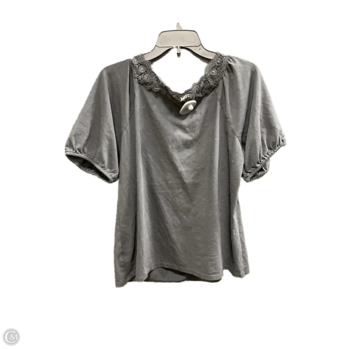 Top Short Sleeve By Talbots In Black, Size: Xl