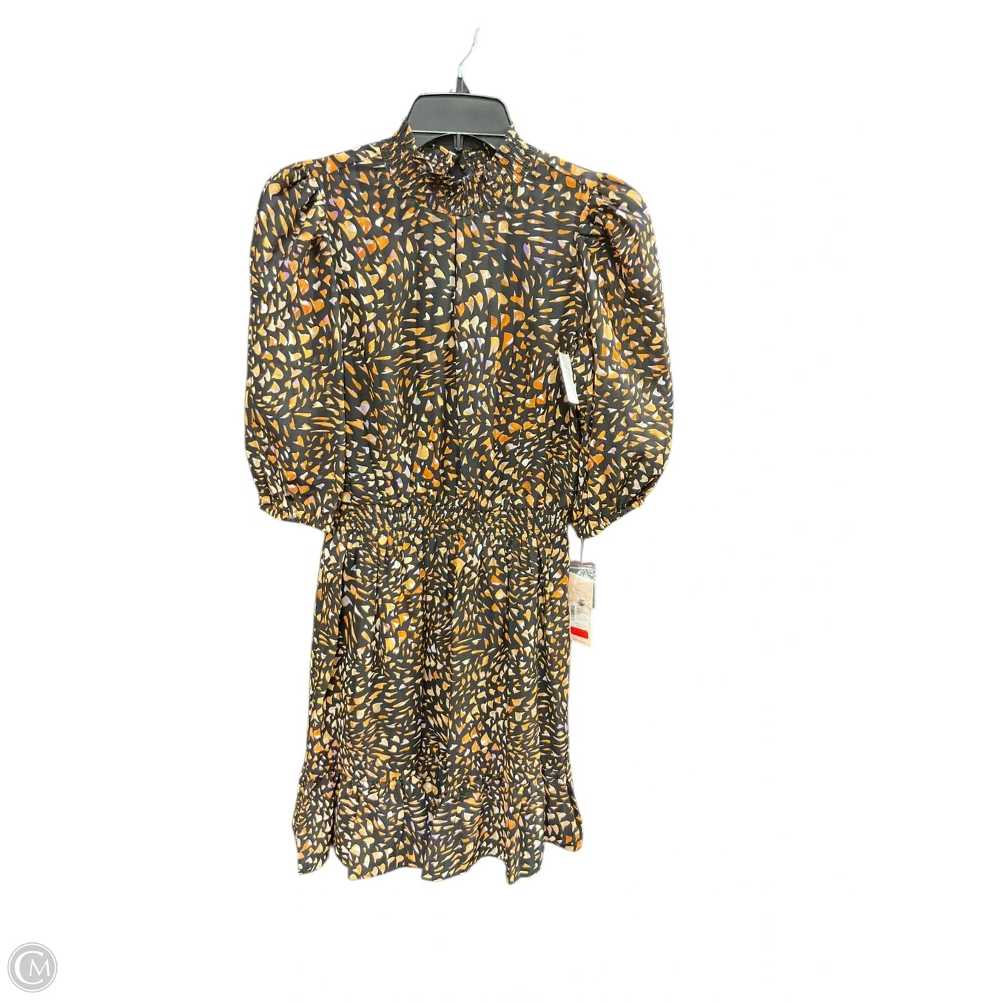 Dress Casual Midi By Nanette By Nanette Lepore In Black & Orange, Size: 2