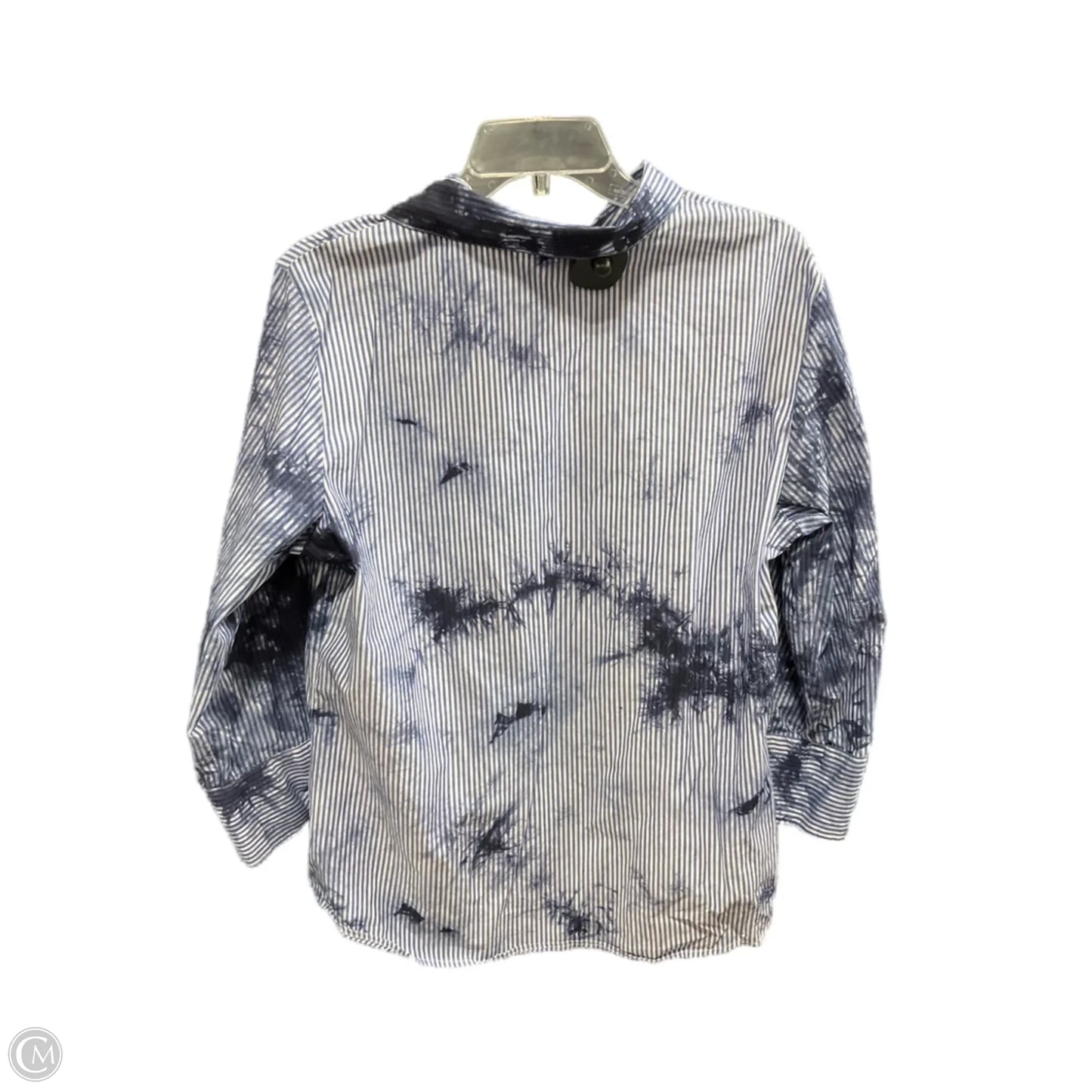 Blouse Long Sleeve By West Bound In Blue, Size: L