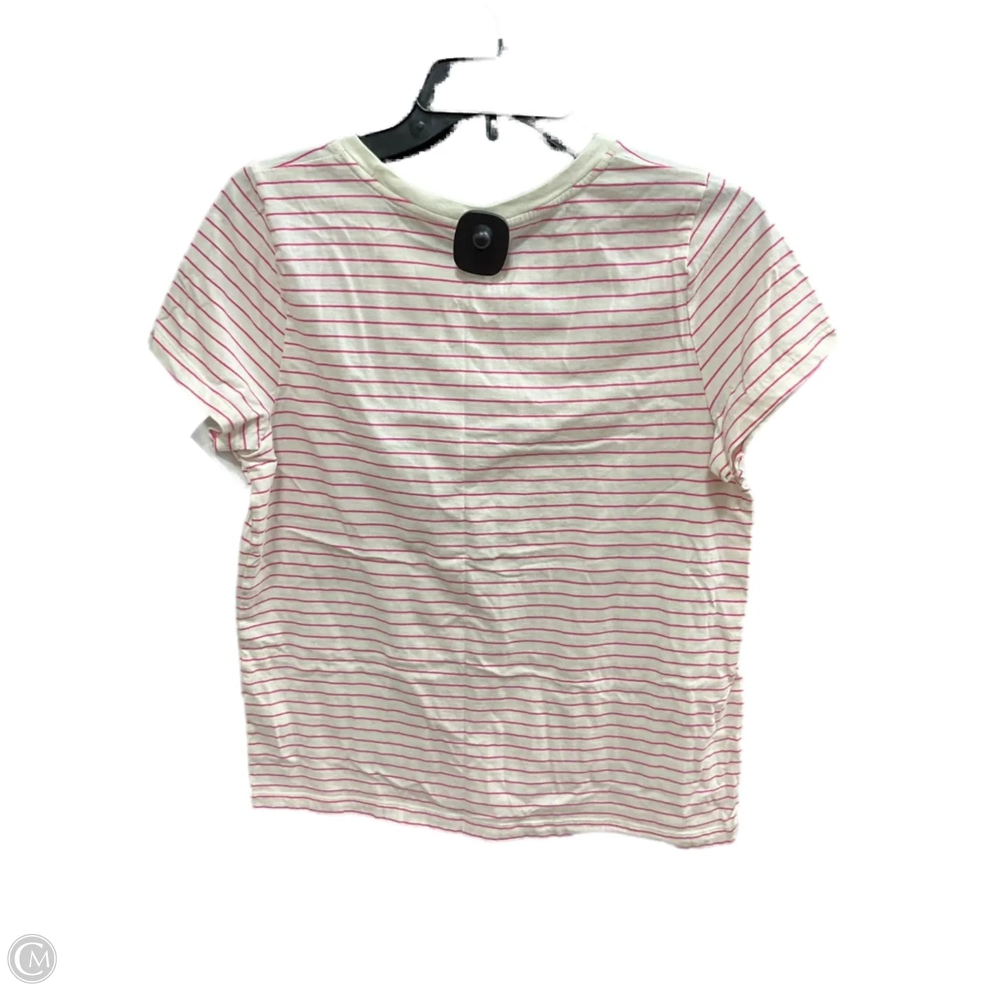 Top Short Sleeve By J. Crew In Pink & White, Size: L