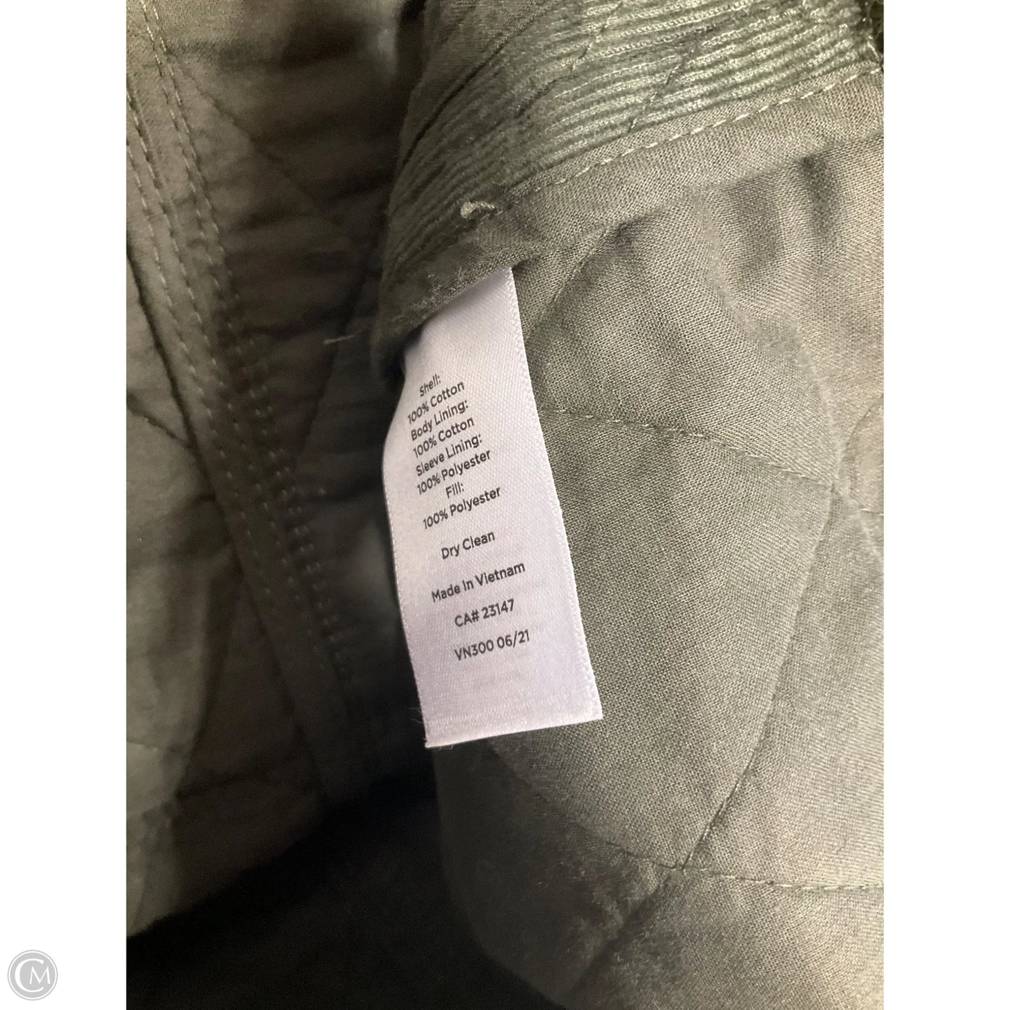 Jacket Puffer & Quilted By Talbots In Green, Size: L