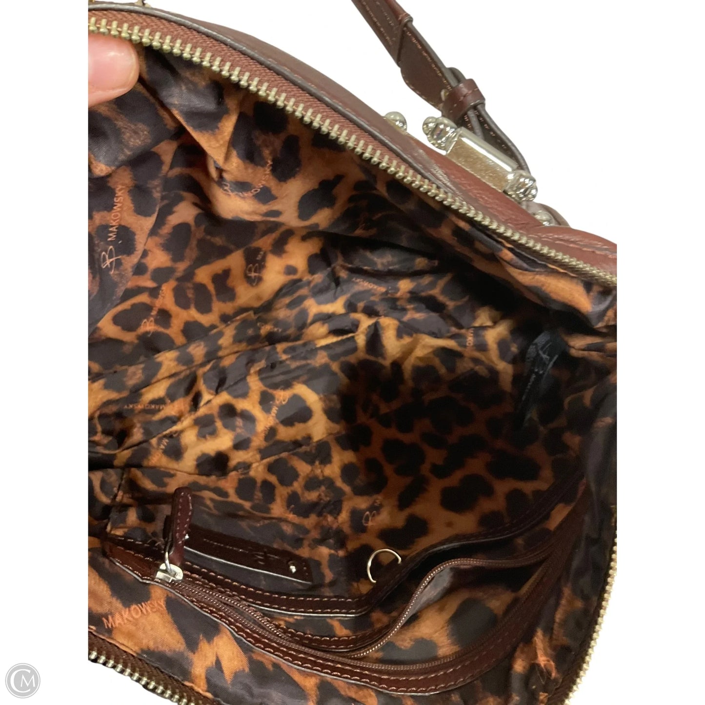 Handbag Leather By B. Makowsky, Size: Large
