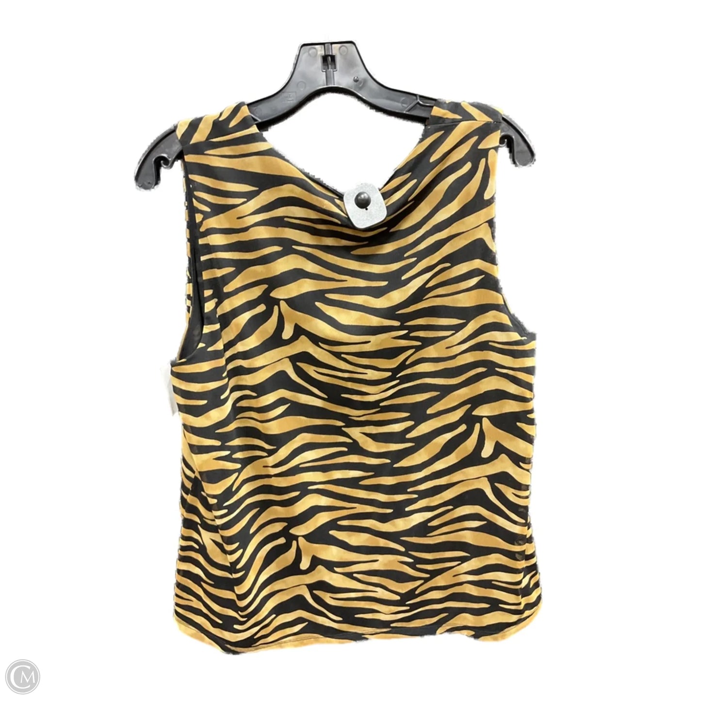 Top Sleeveless By Chicos In Zebra Print, Size: Xl