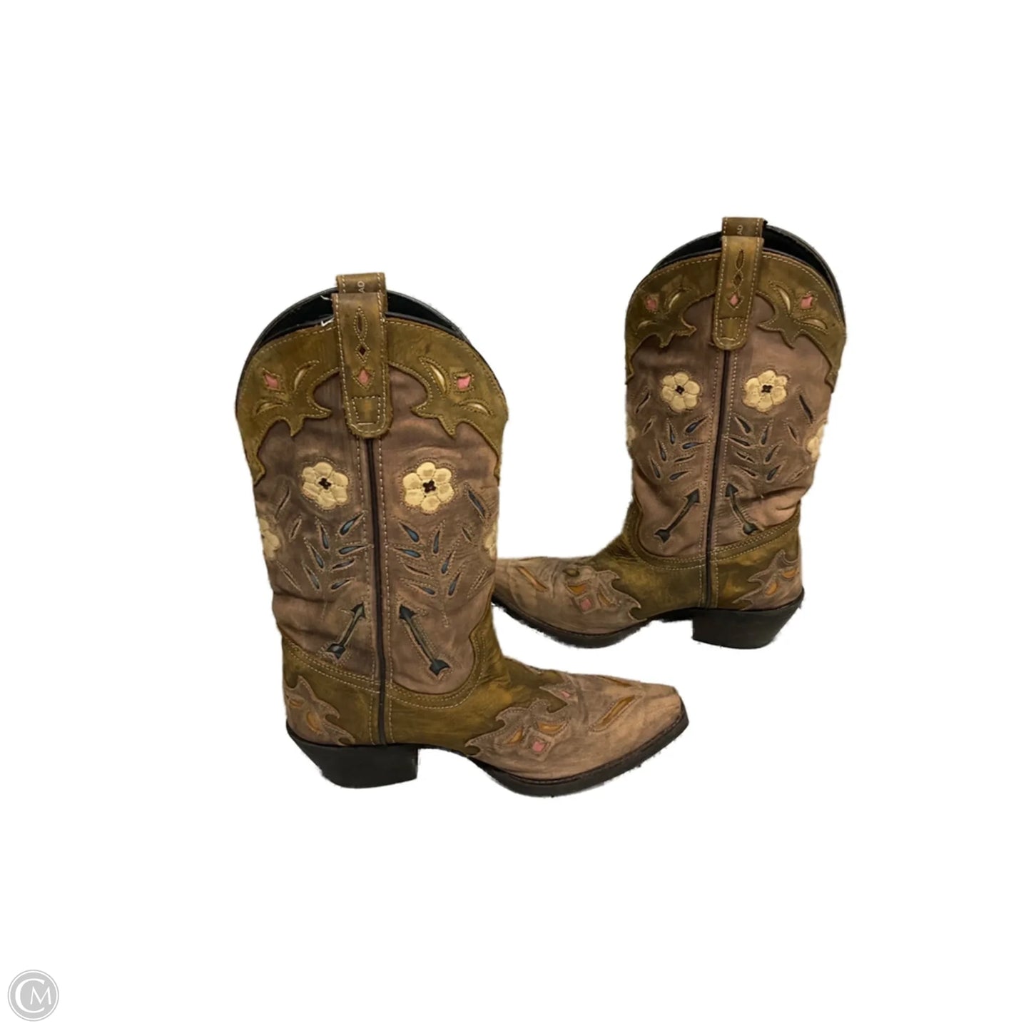 Boots Western By Laredo In Brown & Cream, Size: 6