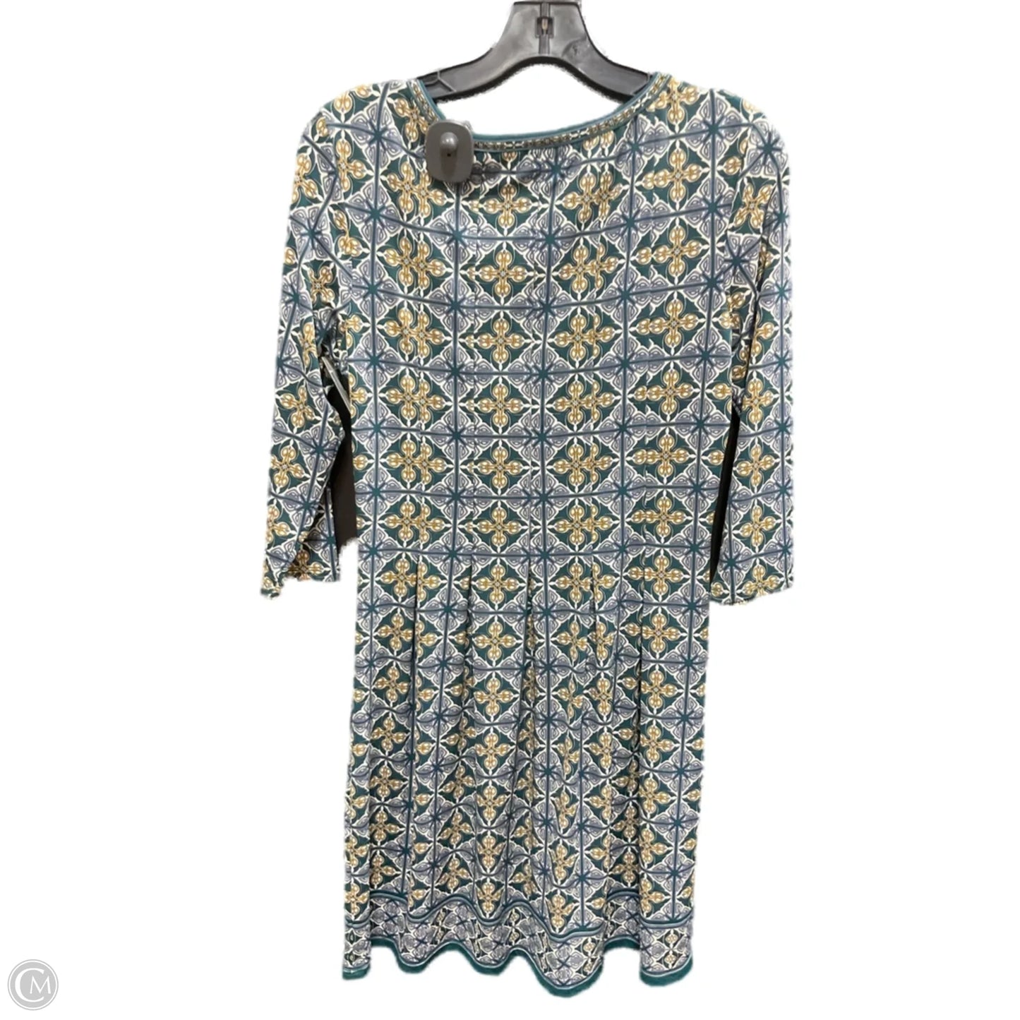 Dress Casual Midi By Max Studio In Gold & Green, Size: M