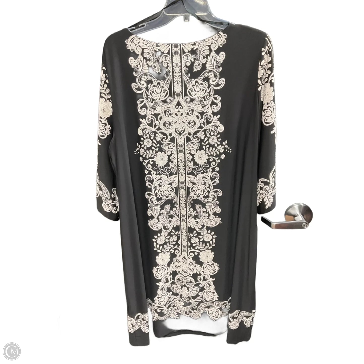 Dress Casual Midi By Sandra Darren In Black & White, Size: 2x