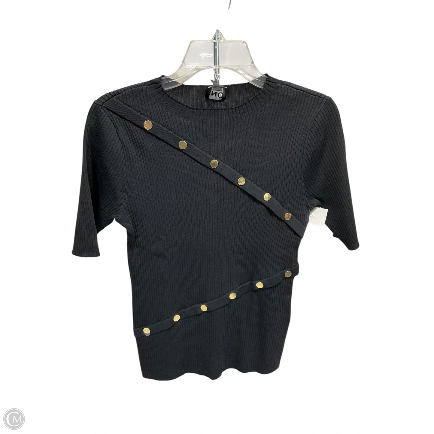 Top Short Sleeve By Inc In Black, Size: M
