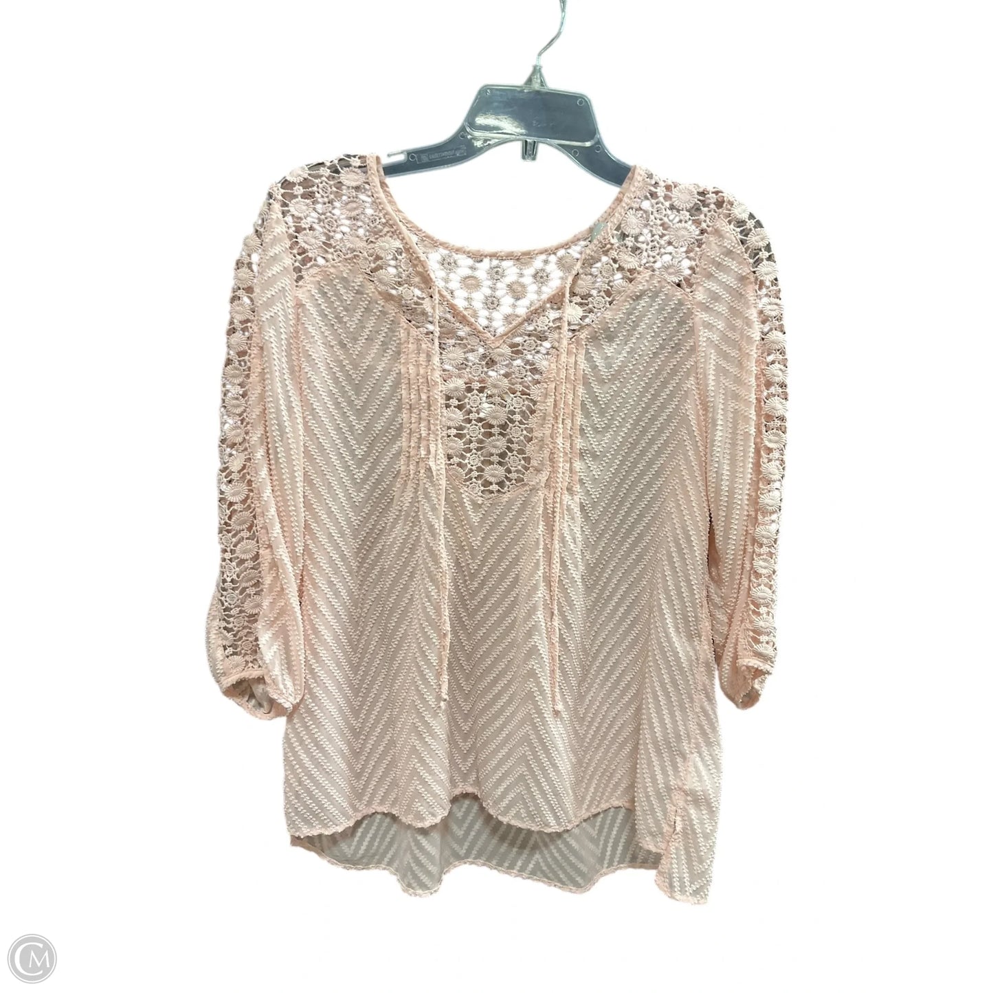 Top 3/4 Sleeve By Bila In Pink, Size: M