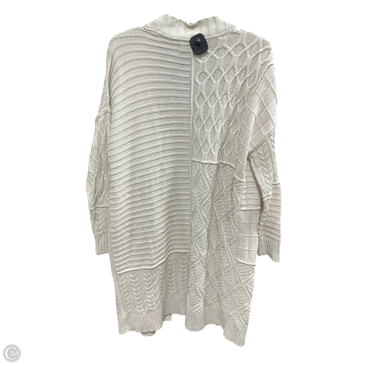 Sweater Cardigan By Natural Reflections In Cream, Size: S