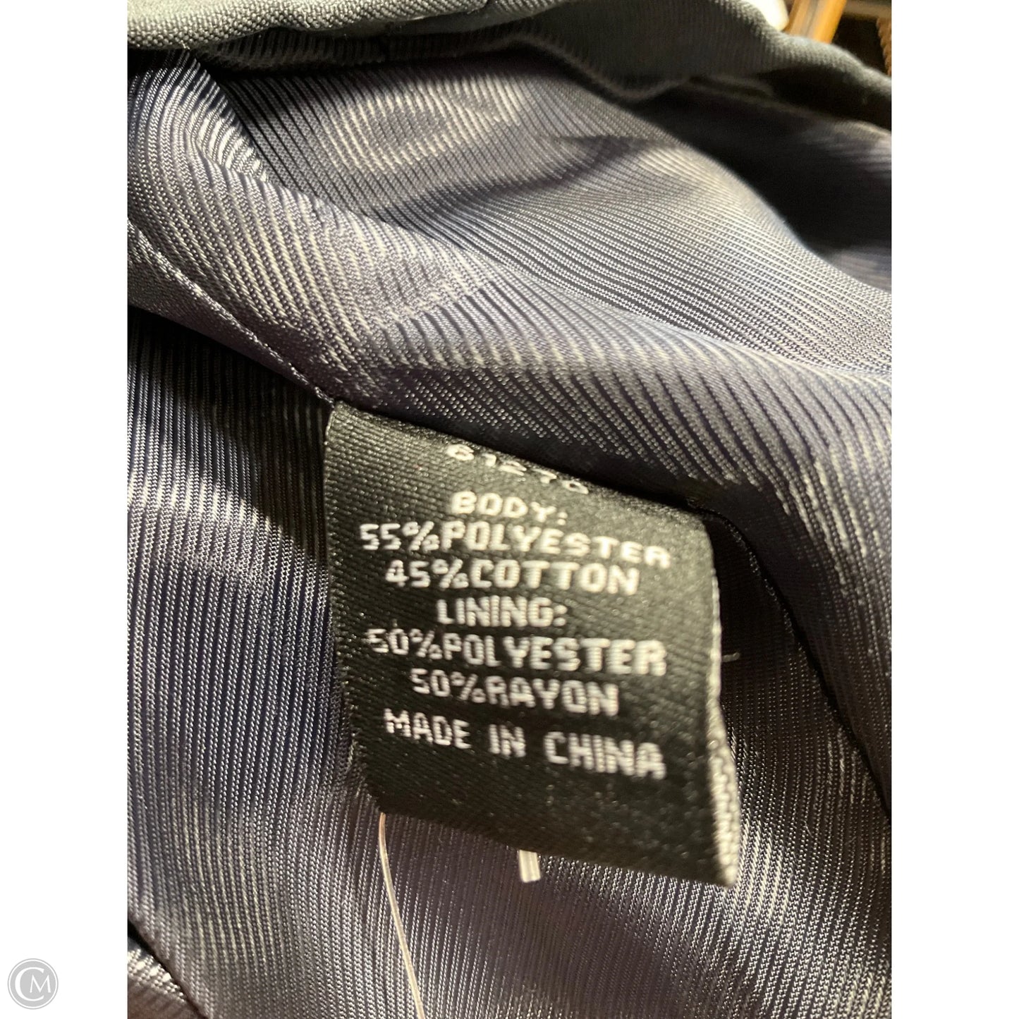 Coat Trench Coat By Clothes Mentor In Blue, Size: 3x