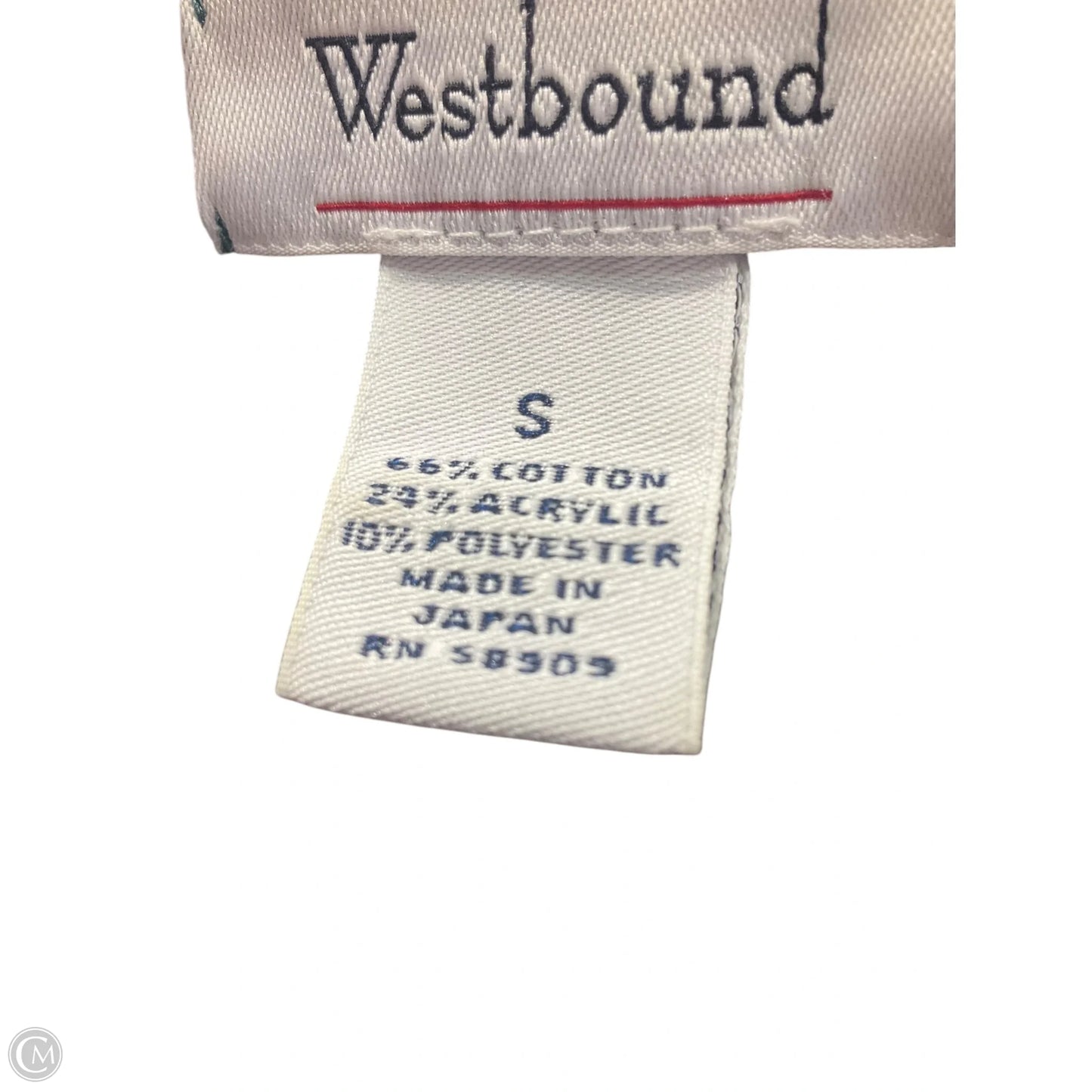 Sweater By West Bound In Green & Tan, Size: S